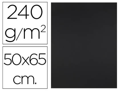 Cartulina Liderpapel 50x65cm. 240g/m² negro